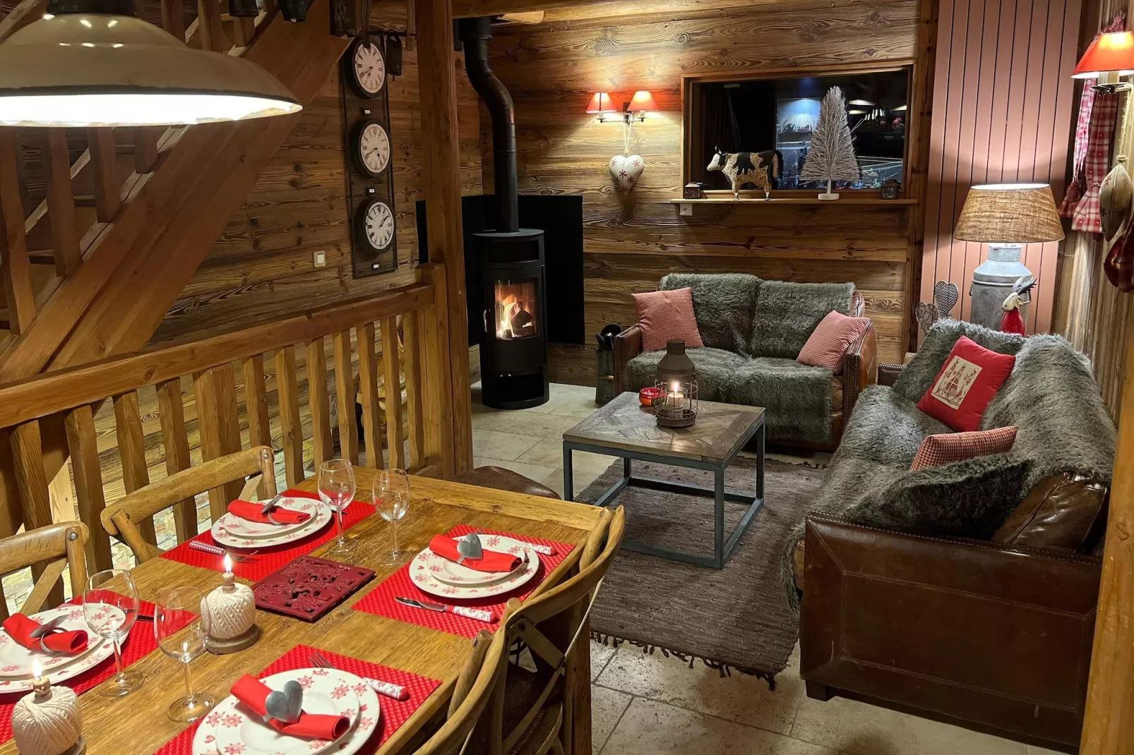 Chalet Les Alpages-Woonkamer