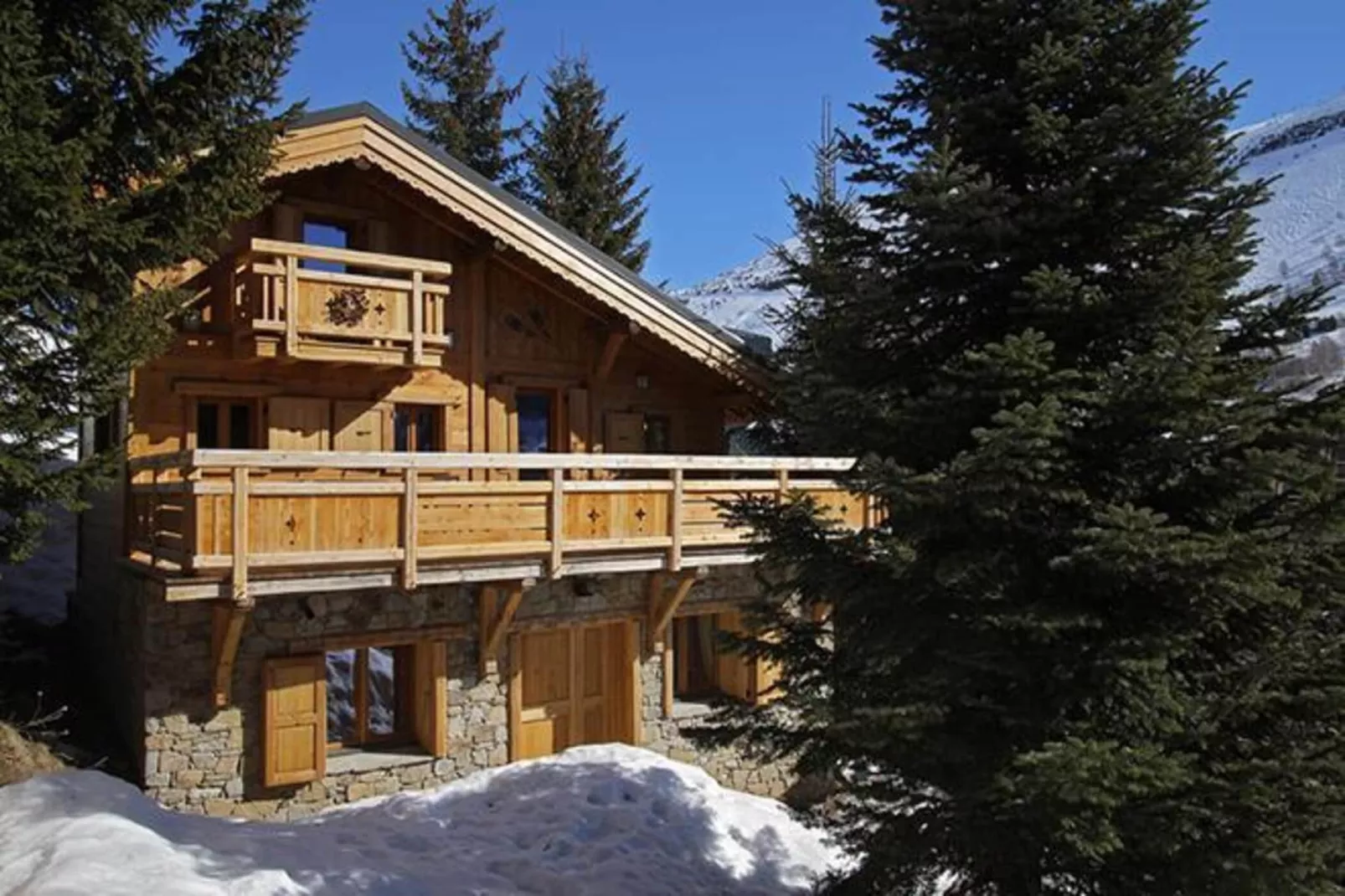 Chalet Les Alpages-Gebied winter 5km