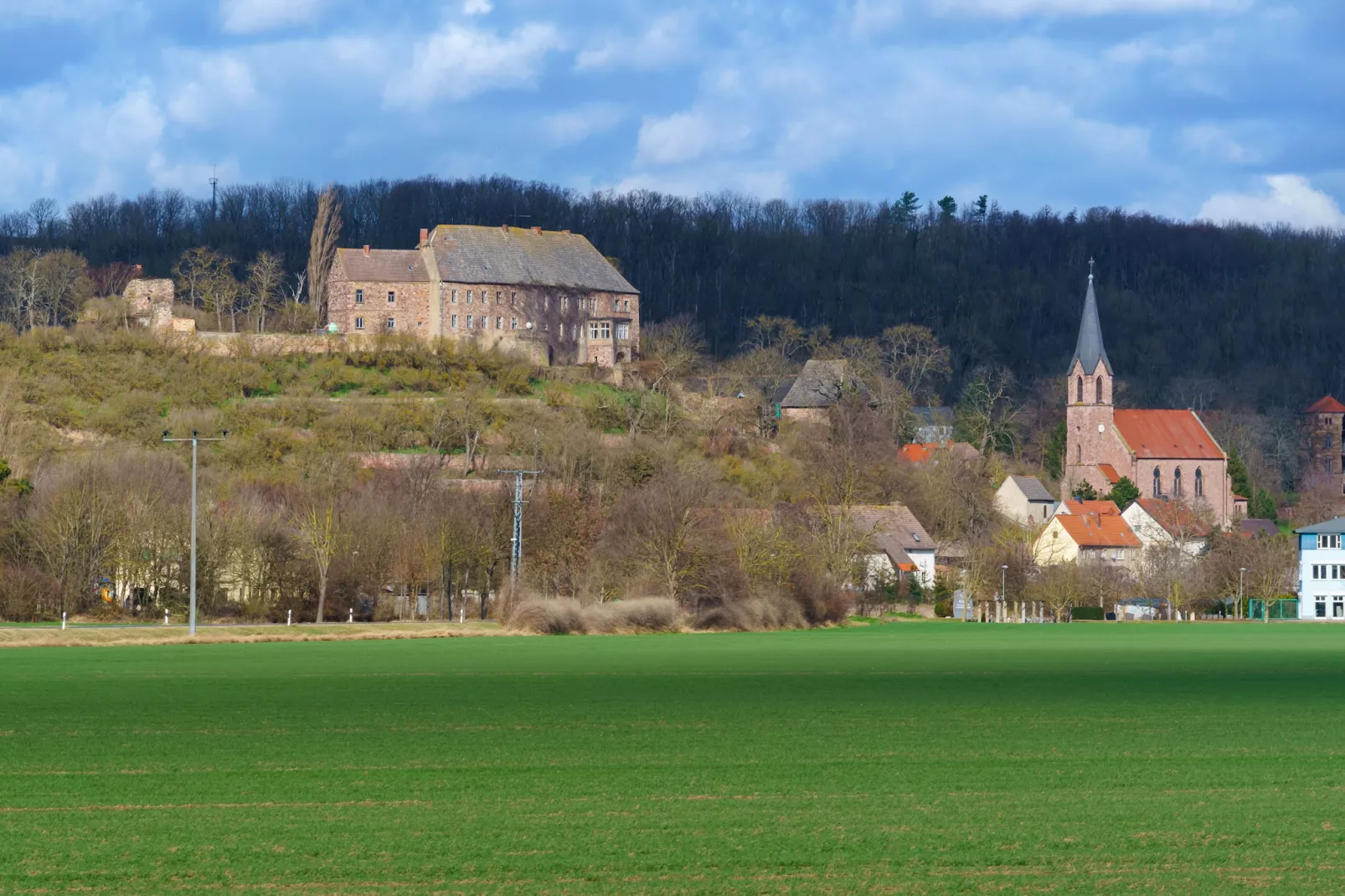 Ferienwohnung im Schloss Friedeburg-Gebieden zomer 1km