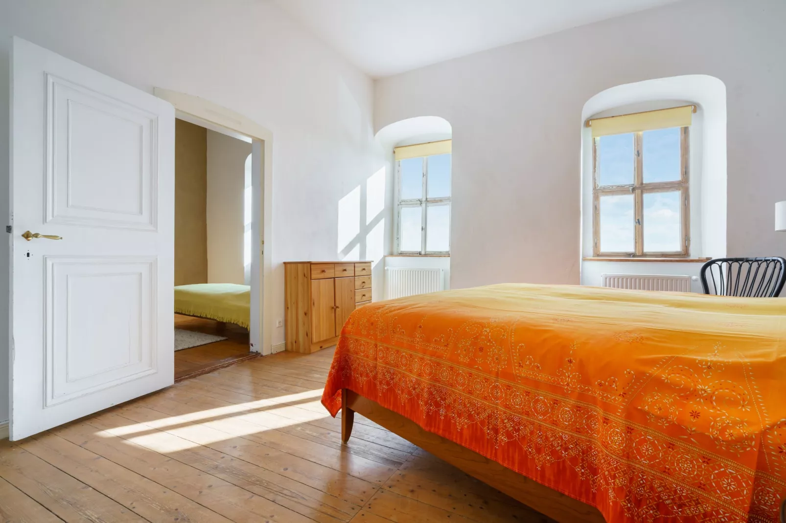 Ferienwohnung im Schloss Friedeburg-Slaapkamer