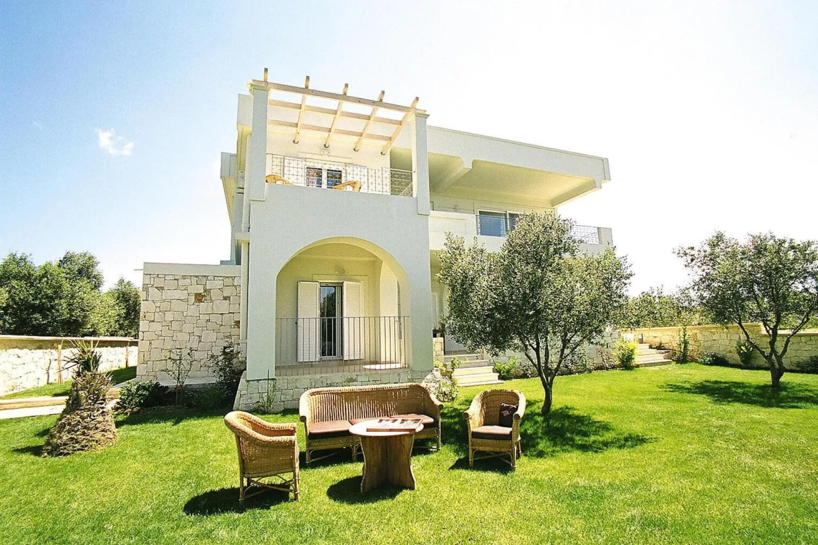 Holiday residence Rodanthi, Darmarochori-Villa Myrto, OG, ca. 170 qm, 6 Pax-Tuinen zomer