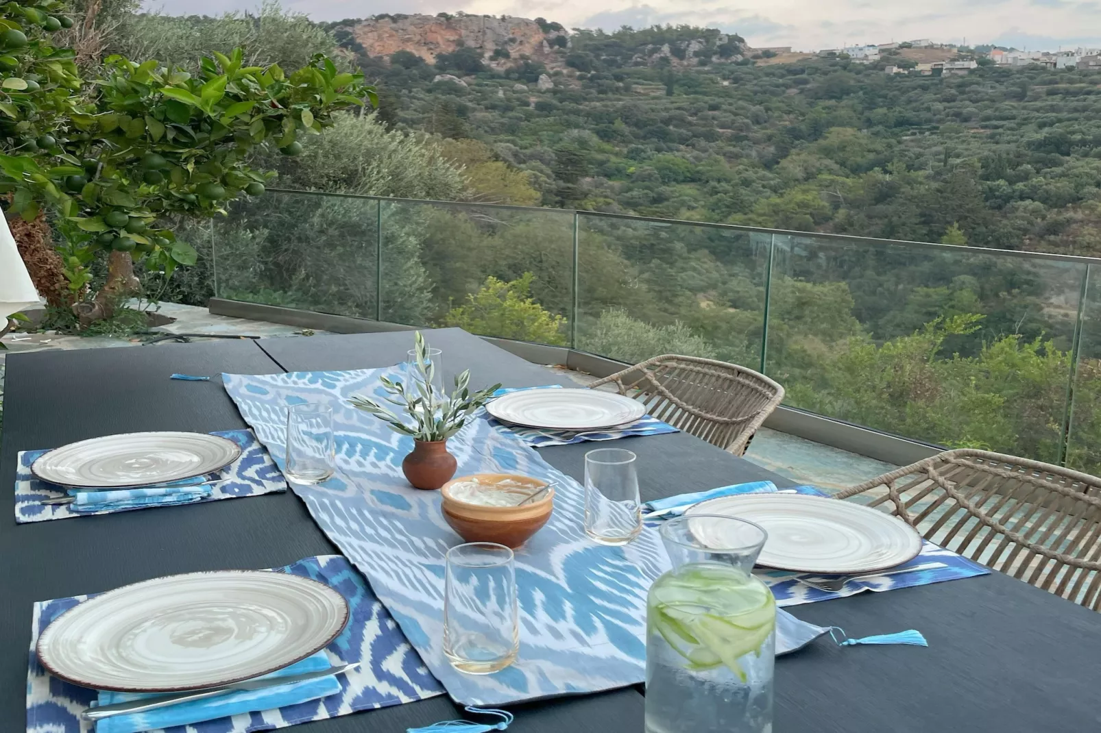 Southern Crete Panoramic House-Terrasbalkon