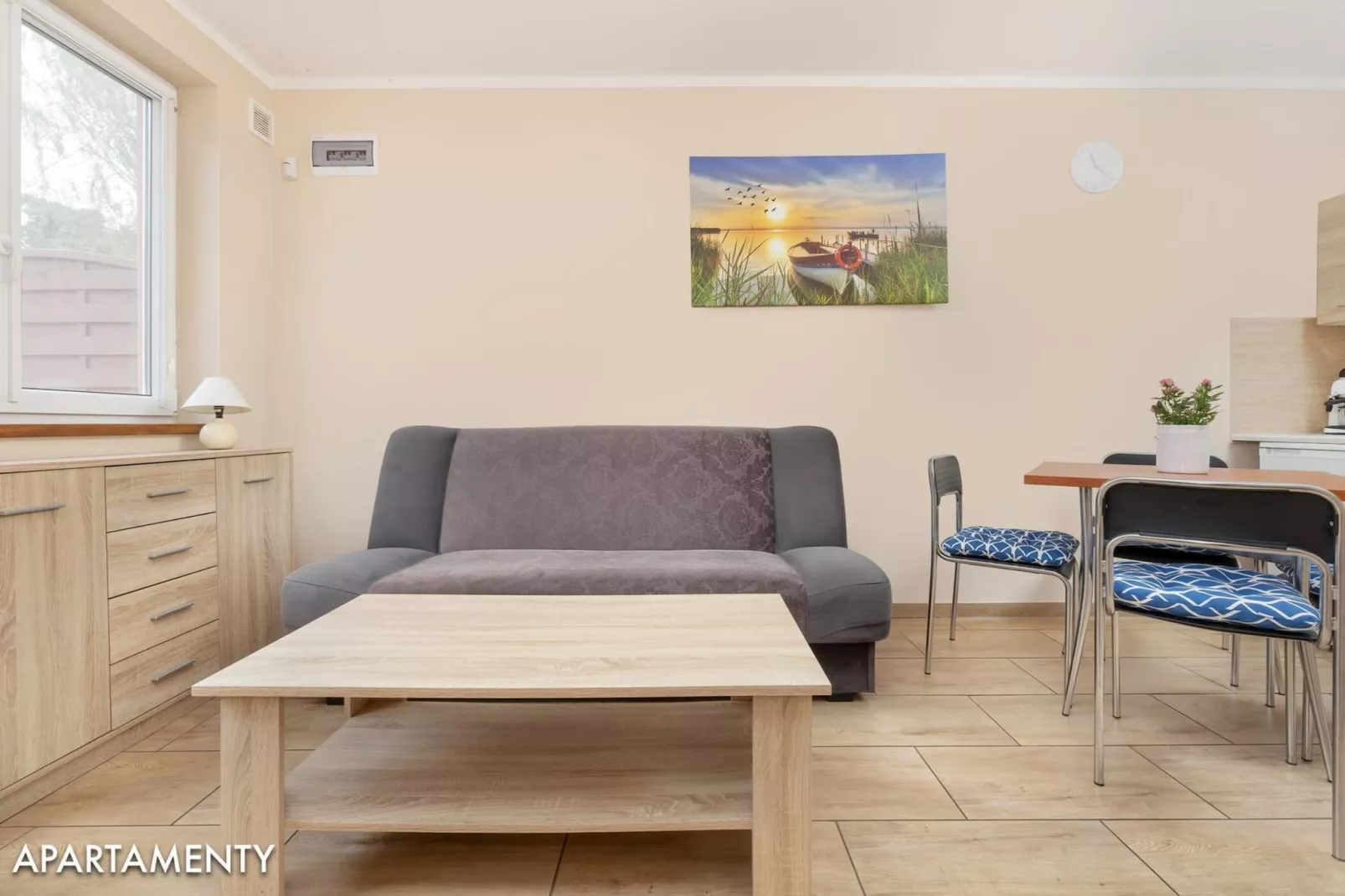 Apartamenty 4-osobowe Niechorze-Woonkamer