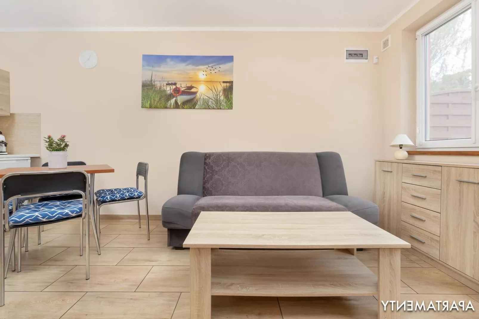 Apartamenty 4-osobowe Niechorze-Woonkamer