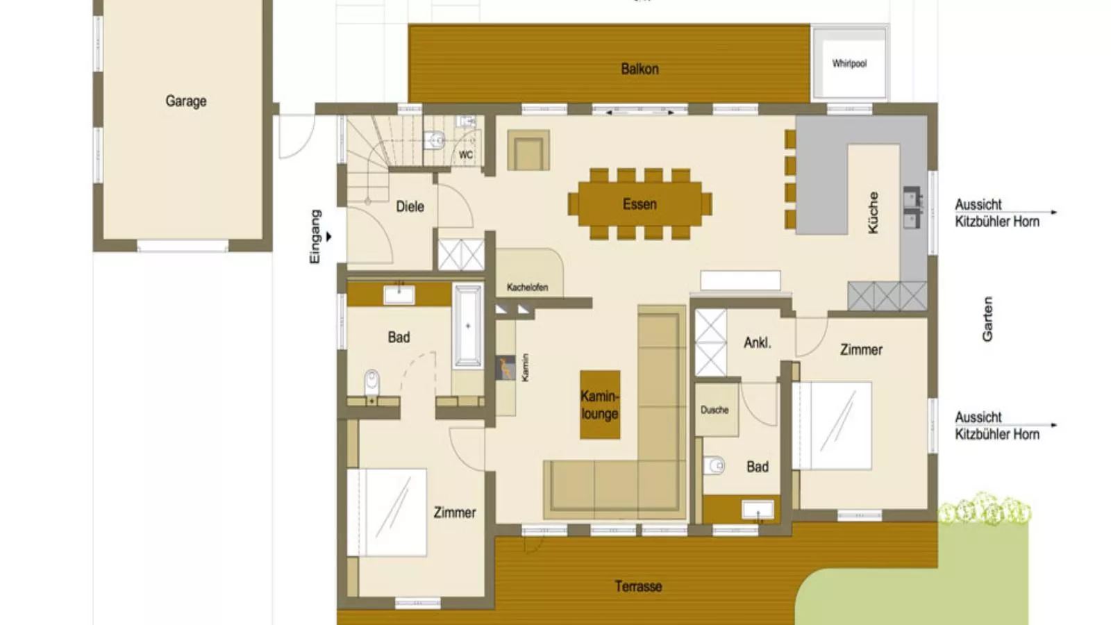 Chalet-Apartment Alpenrose am Lift-Plattegrond