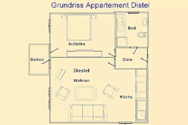 Appartement Distel-Plattegrond