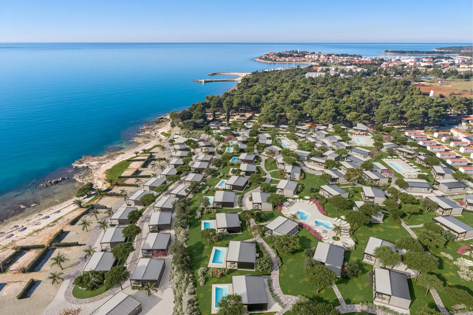 Aminess Sirena Campsite - Mobile home Premium - Novigrad - Istria-Gebieden zomer 1km