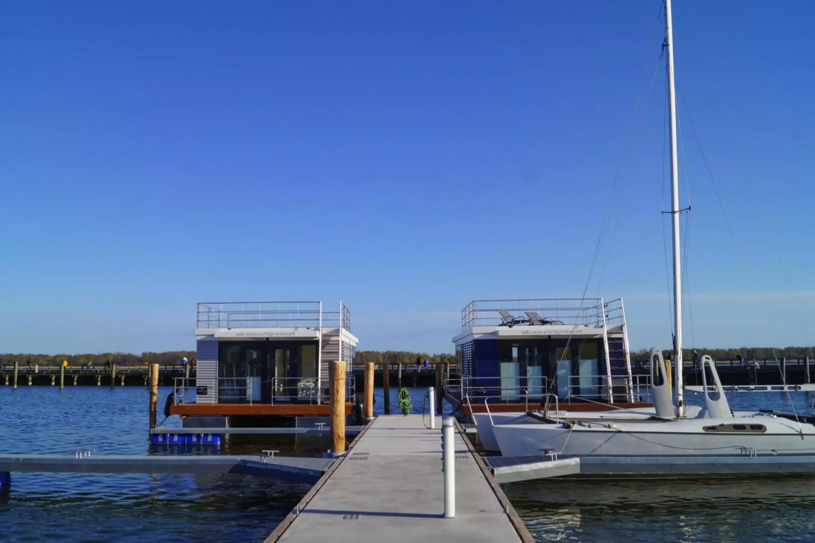 Houseboat Floating House "Luisa", Ribnitz-Damgarten-Luisa, 44 qm-Buitenkant zomer