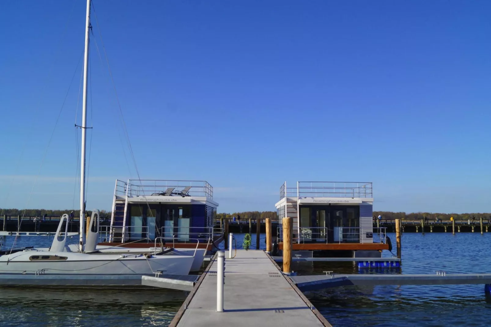 Houseboat Floating House "Luisa", Ribnitz-Damgarten-Luisa, 44 qm-Buitenkant zomer