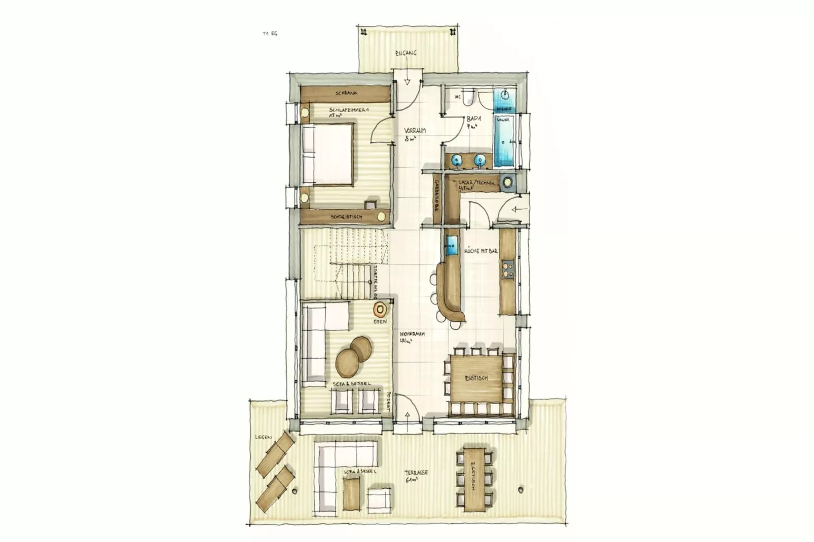 DEIN BICHLBACH Chalet klein-Plattegrond