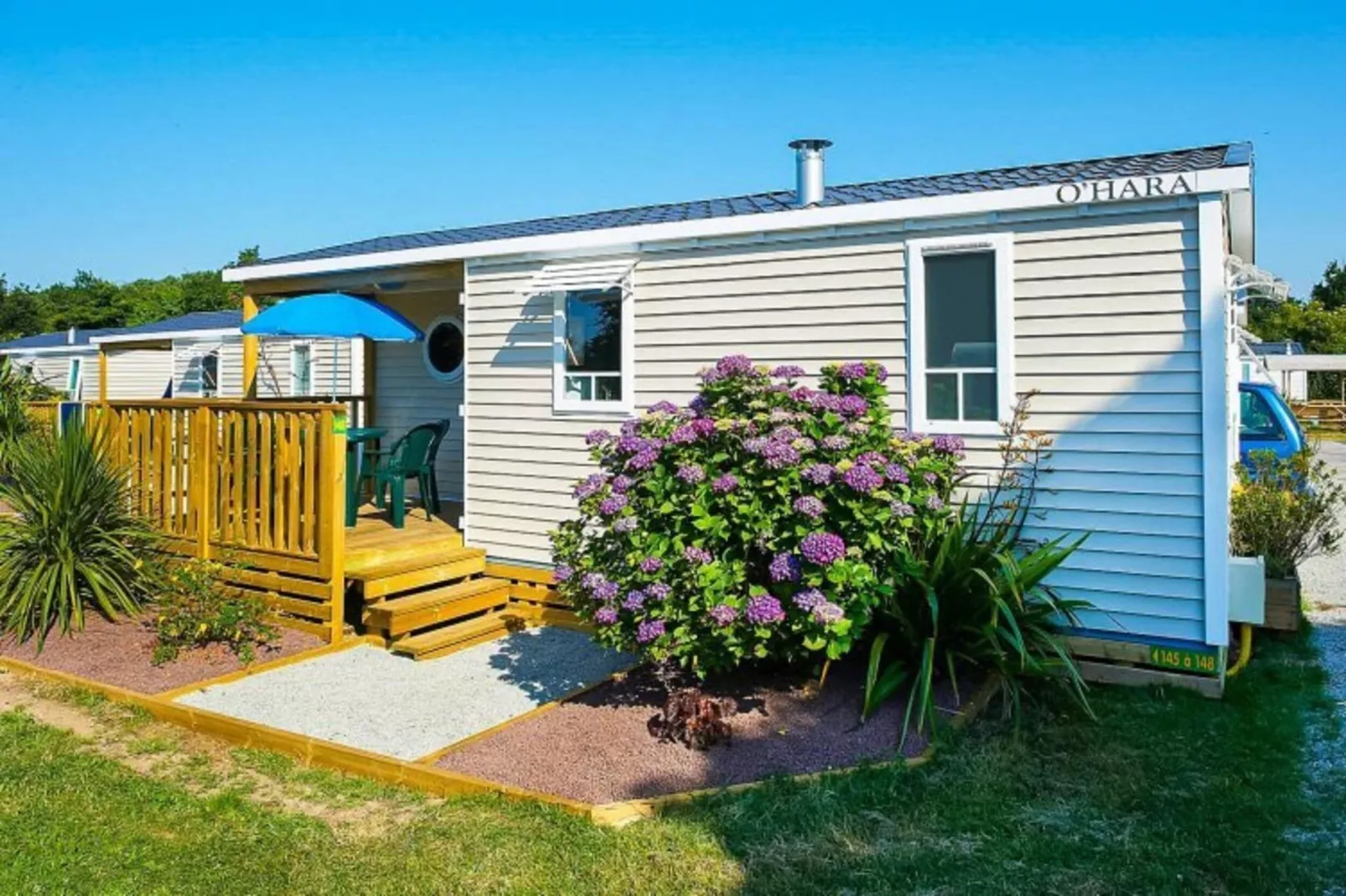 Larmor plage- Lodge 3 Pièces 5 Personnes 1 bébé-Tuinen zomer