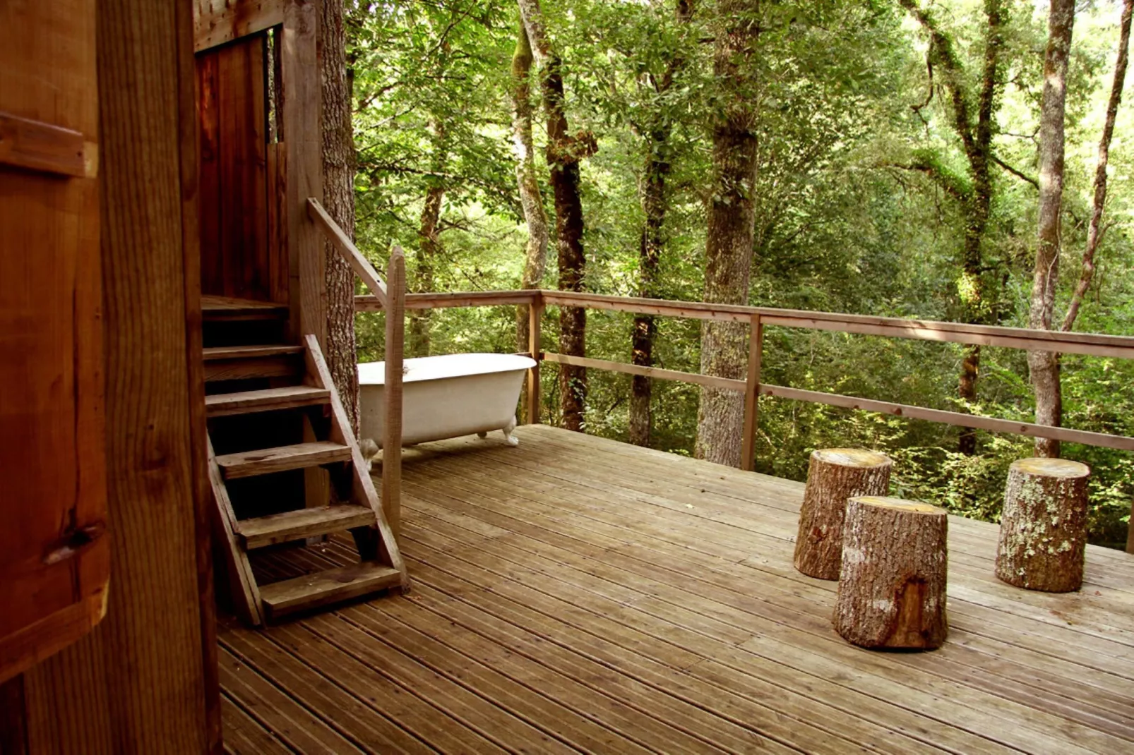 Ecolodge en Sequoia-Terrasbalkon