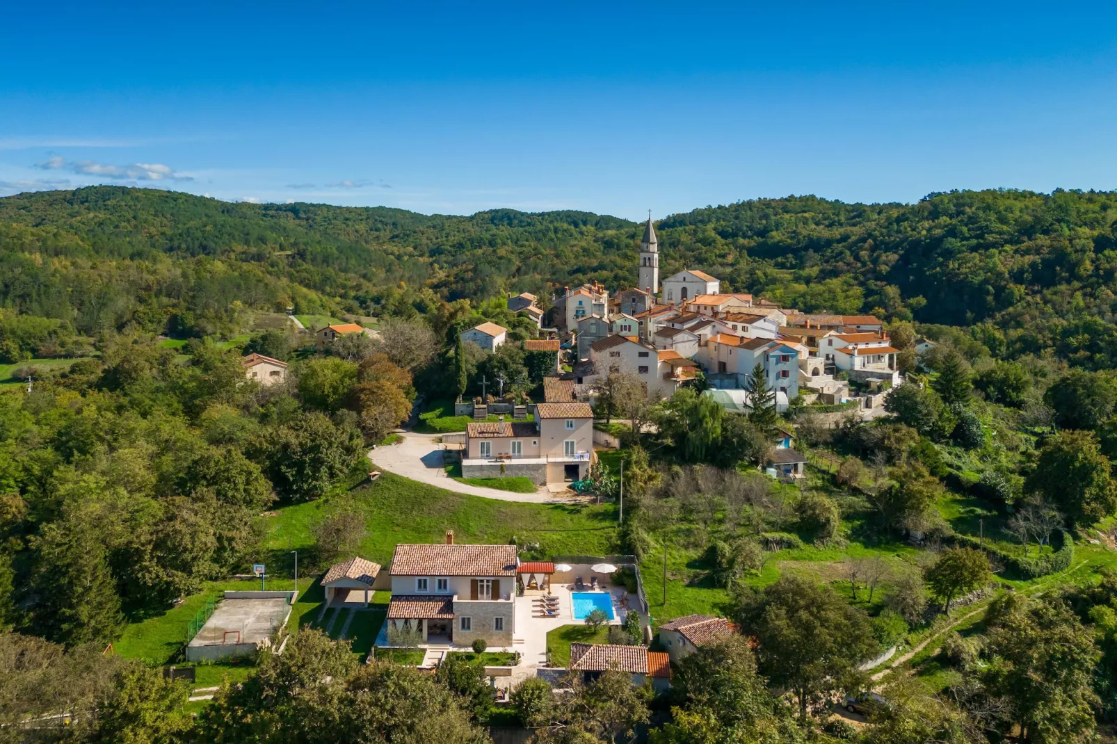 Villa Lasa-Gebieden zomer 1km