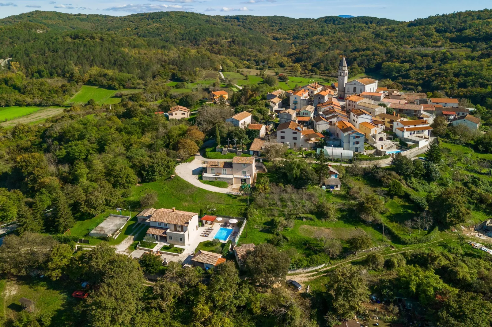 Villa Lasa-Gebieden zomer 1km