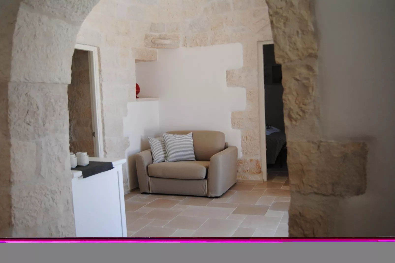 Trullo Rosa Ostuni-Woonkamer