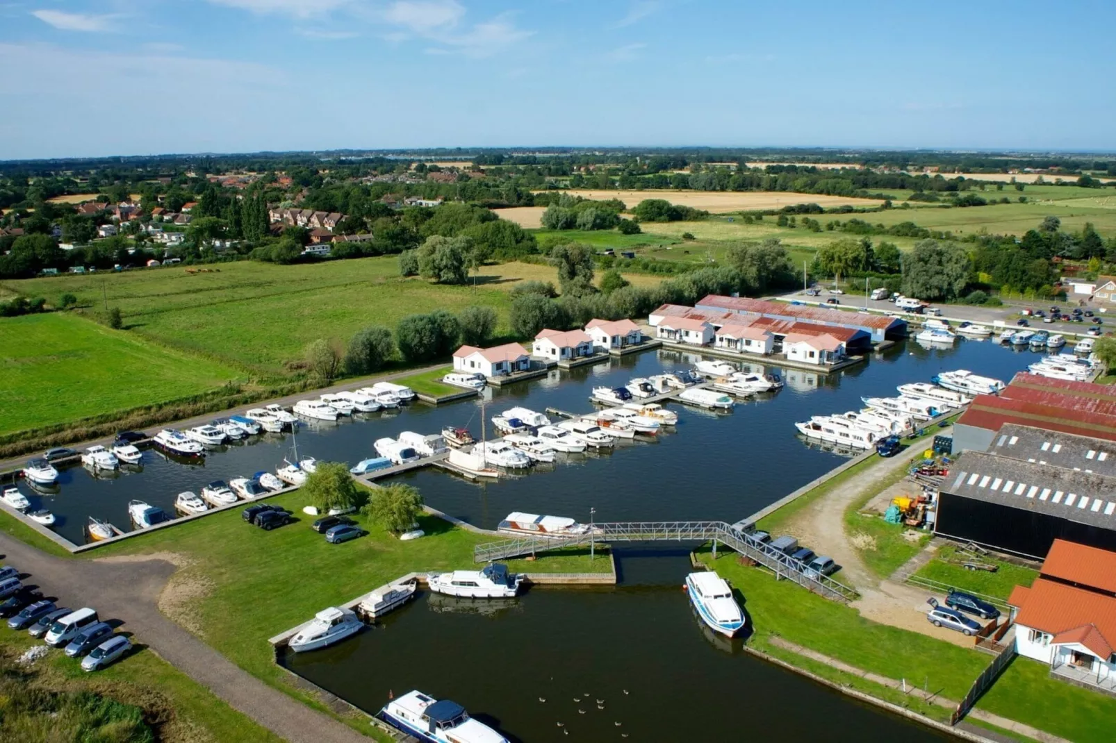 Waterlodge Blue Island-Gebieden zomer 1km