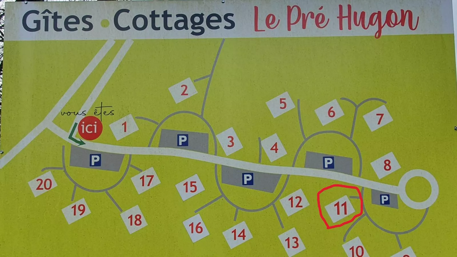 Pré Hugon 11-Plattegrond