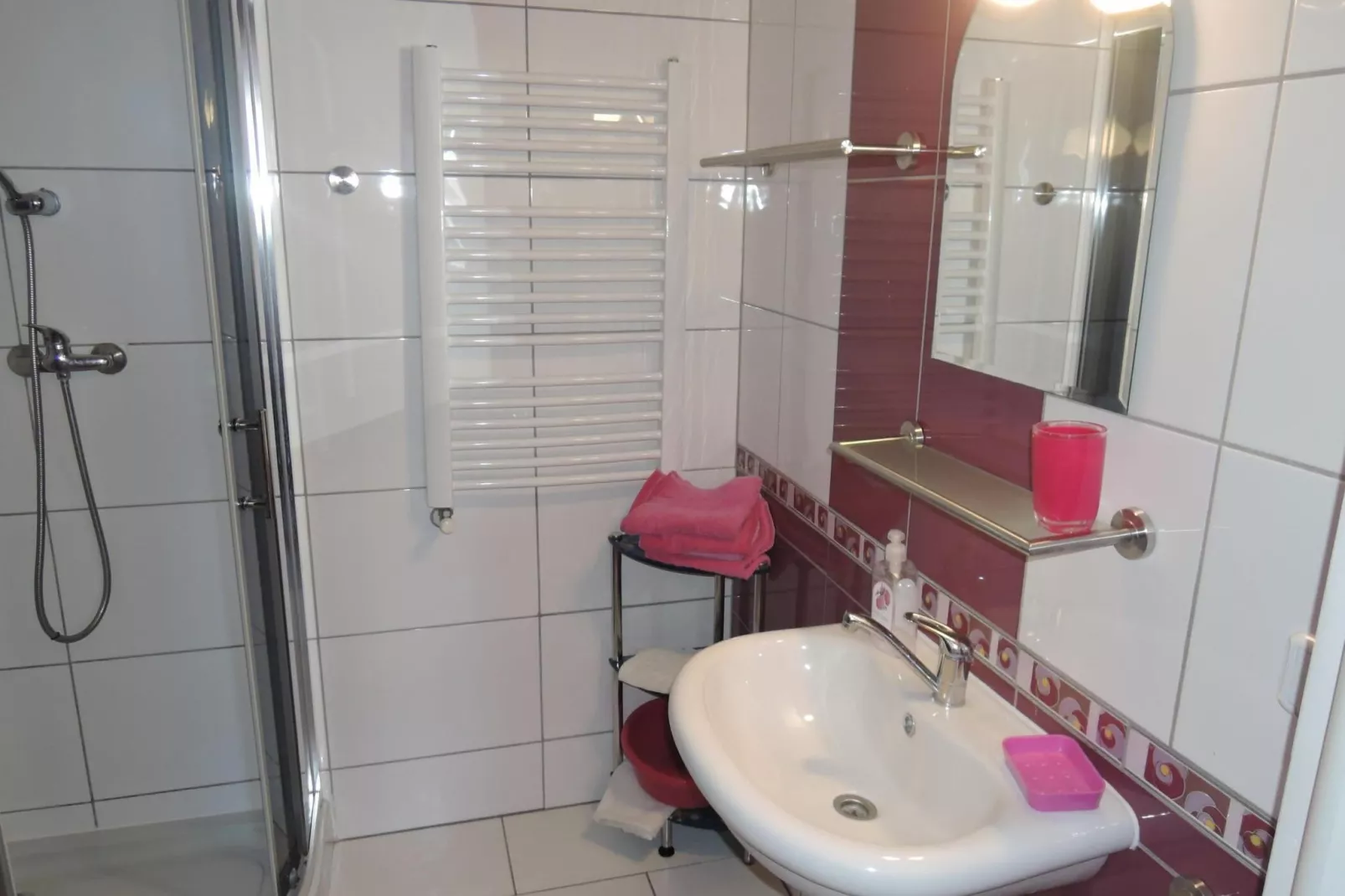 Apartament 4 osobowy fioletowy biskupi-Badkamer