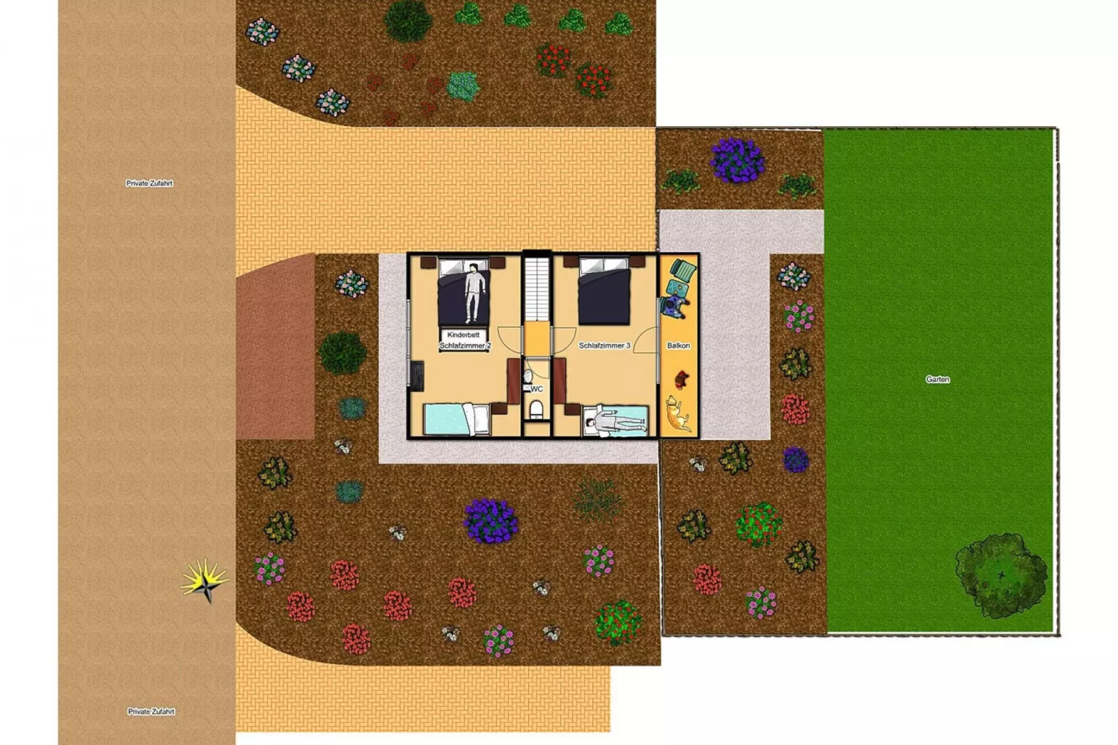 Blockhaus II-Plattegrond