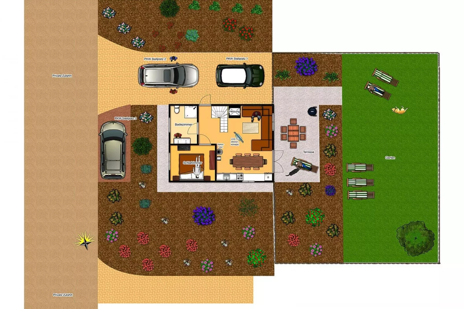 Blockhaus II-Plattegrond