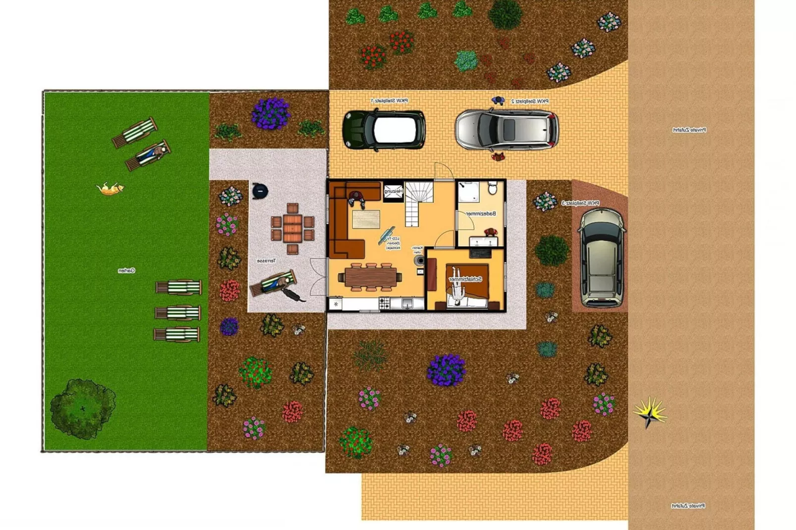 Blockhaus II-Plattegrond