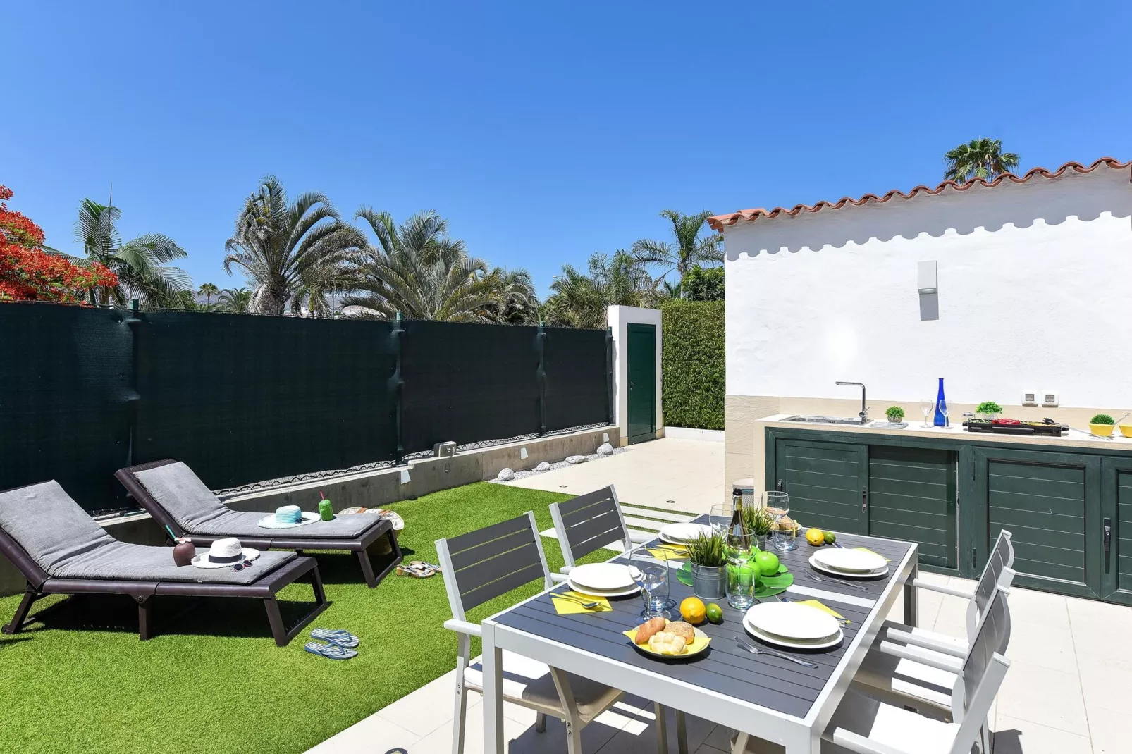 Bungalow DS50 Maspalomas - 2 Pax-Tuinen zomer