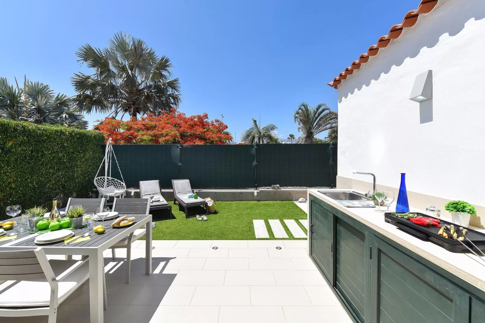 Bungalow DS50 Maspalomas - 2 Pax-Tuinen zomer