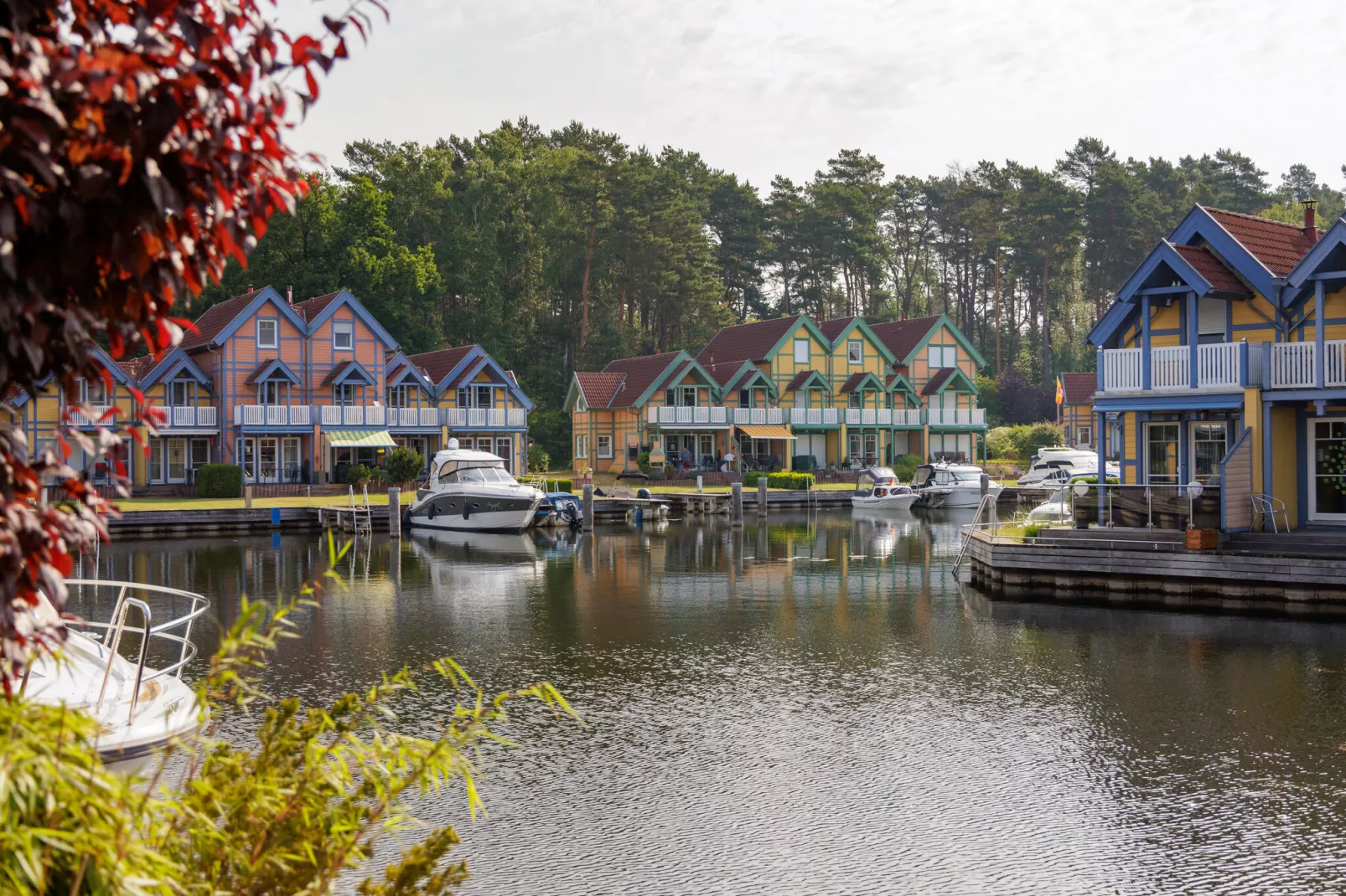 Hafendorf Rheinsberg 2-Gebieden zomer 1km