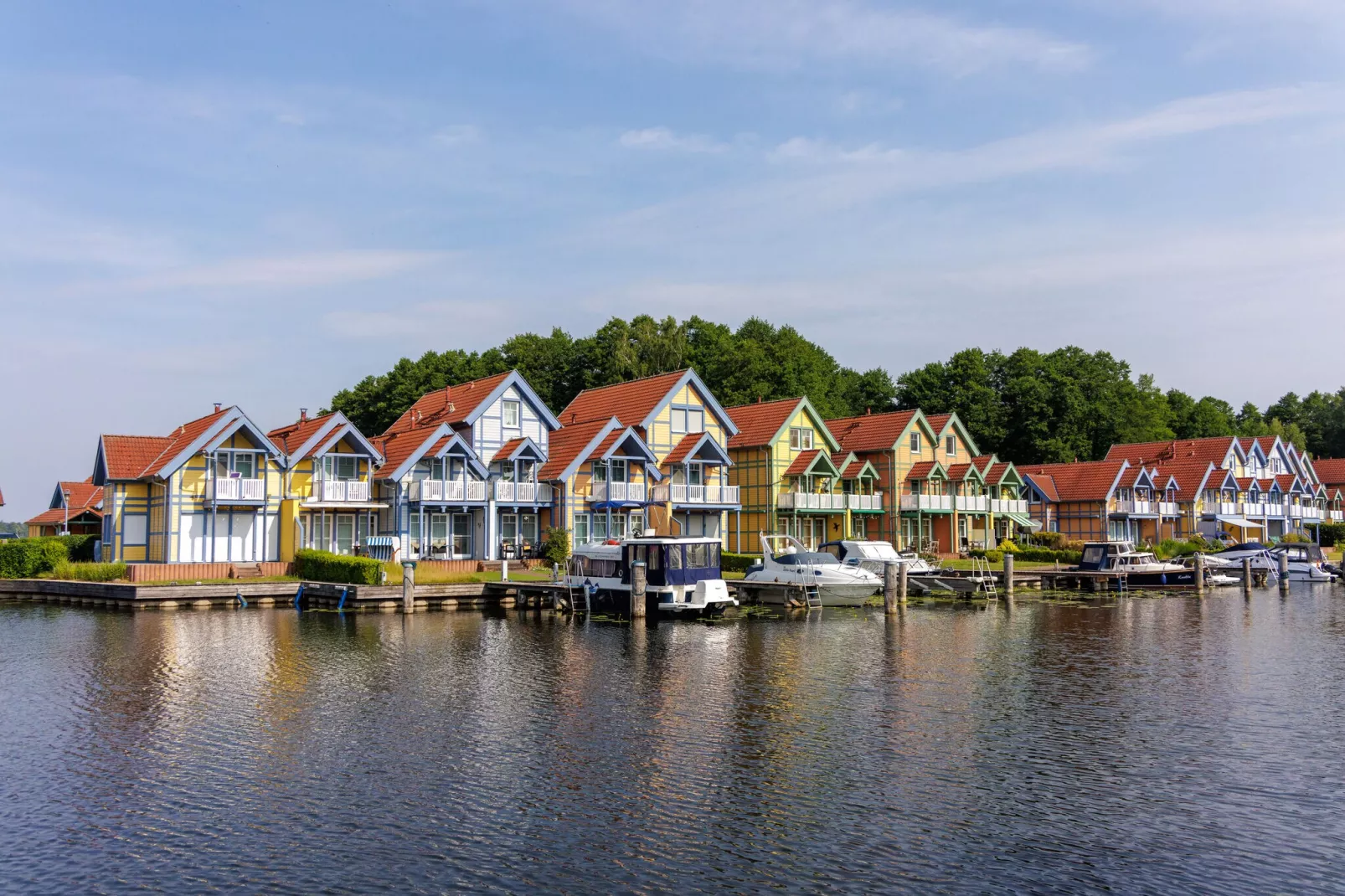 Hafendorf Rheinsberg 2-Gebieden zomer 1km