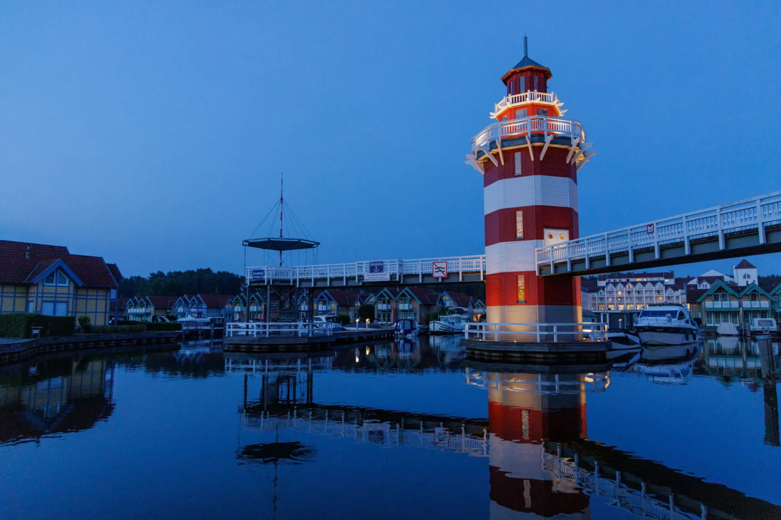 Hafendorf Rheinsberg 2-Gebieden zomer 1km