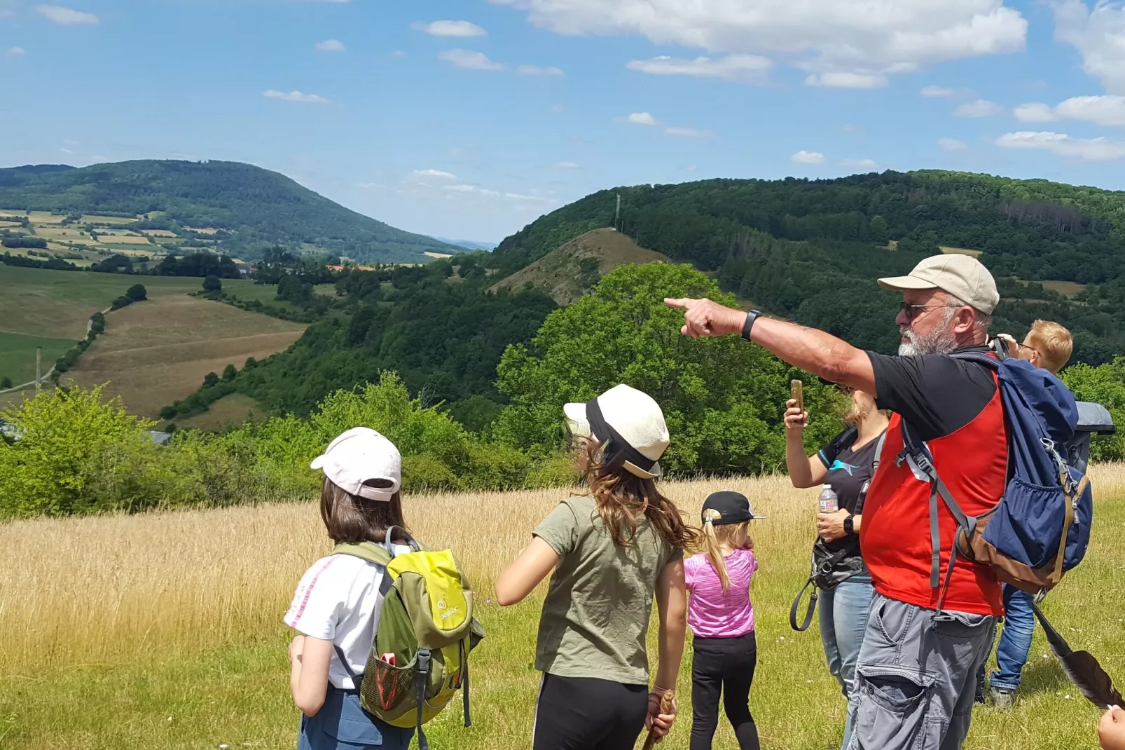 Hohe Rhön-Gebieden zomer 1km