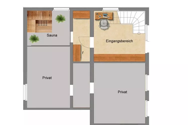 Ferienhaus BellVita 5-6 Personen-Plattegrond