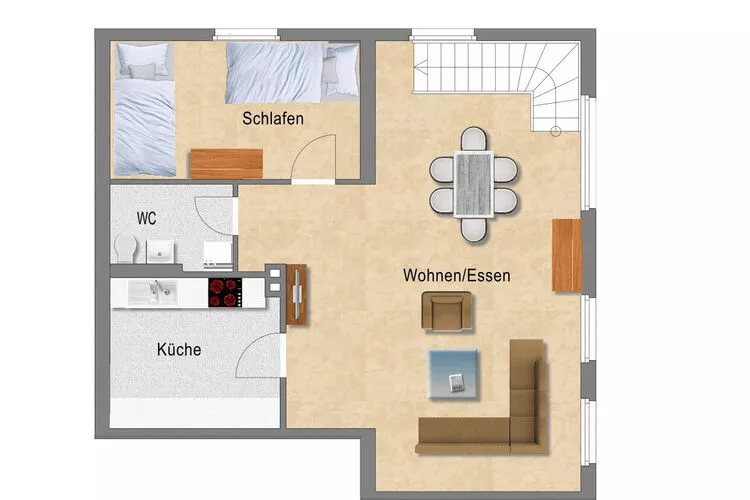 Ferienhaus BellVita 5-6 Personen-Plattegrond