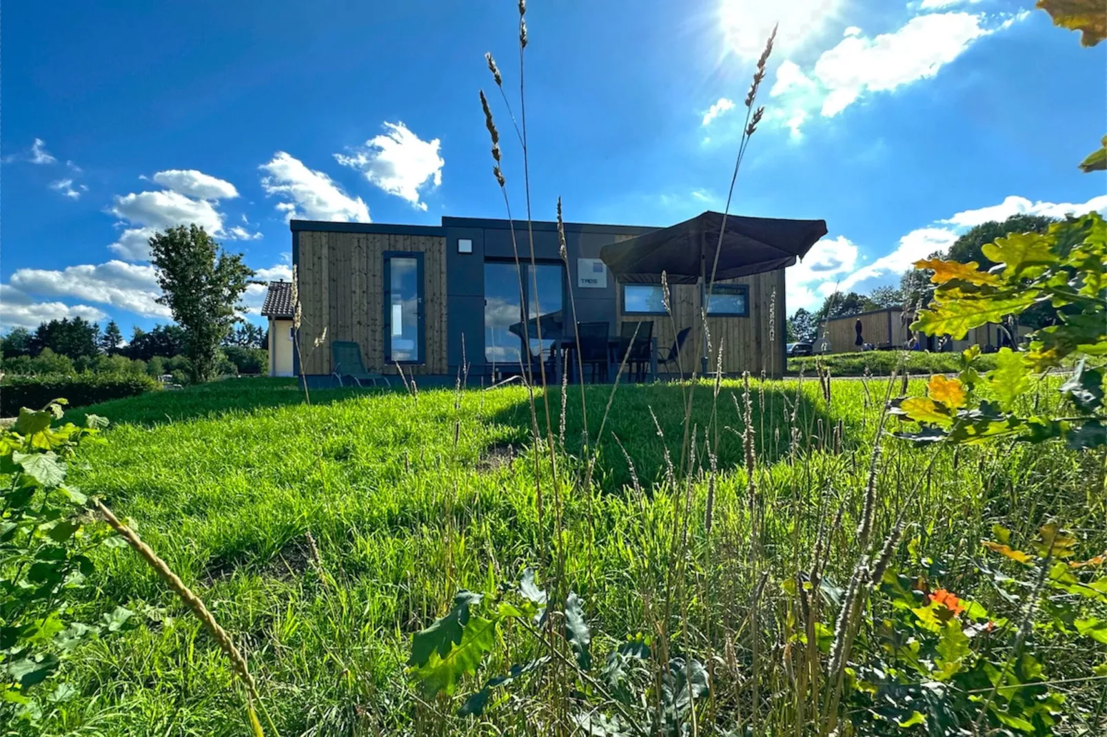 FERIENDORF SEEBLICK - Tiny Chalet am Eixendorfer See-Buitenkant zomer