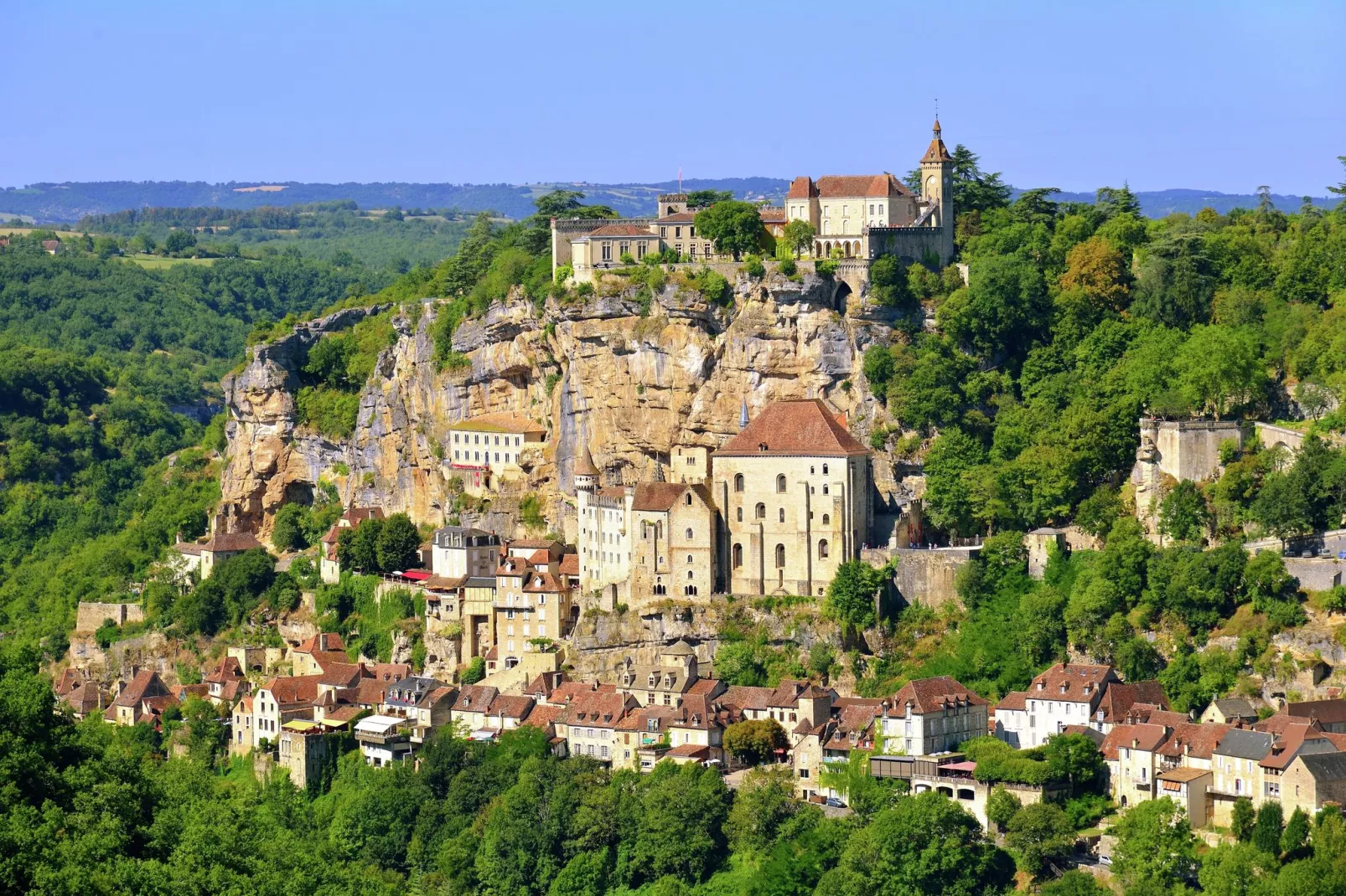 Salignac-Gebieden zomer 20km