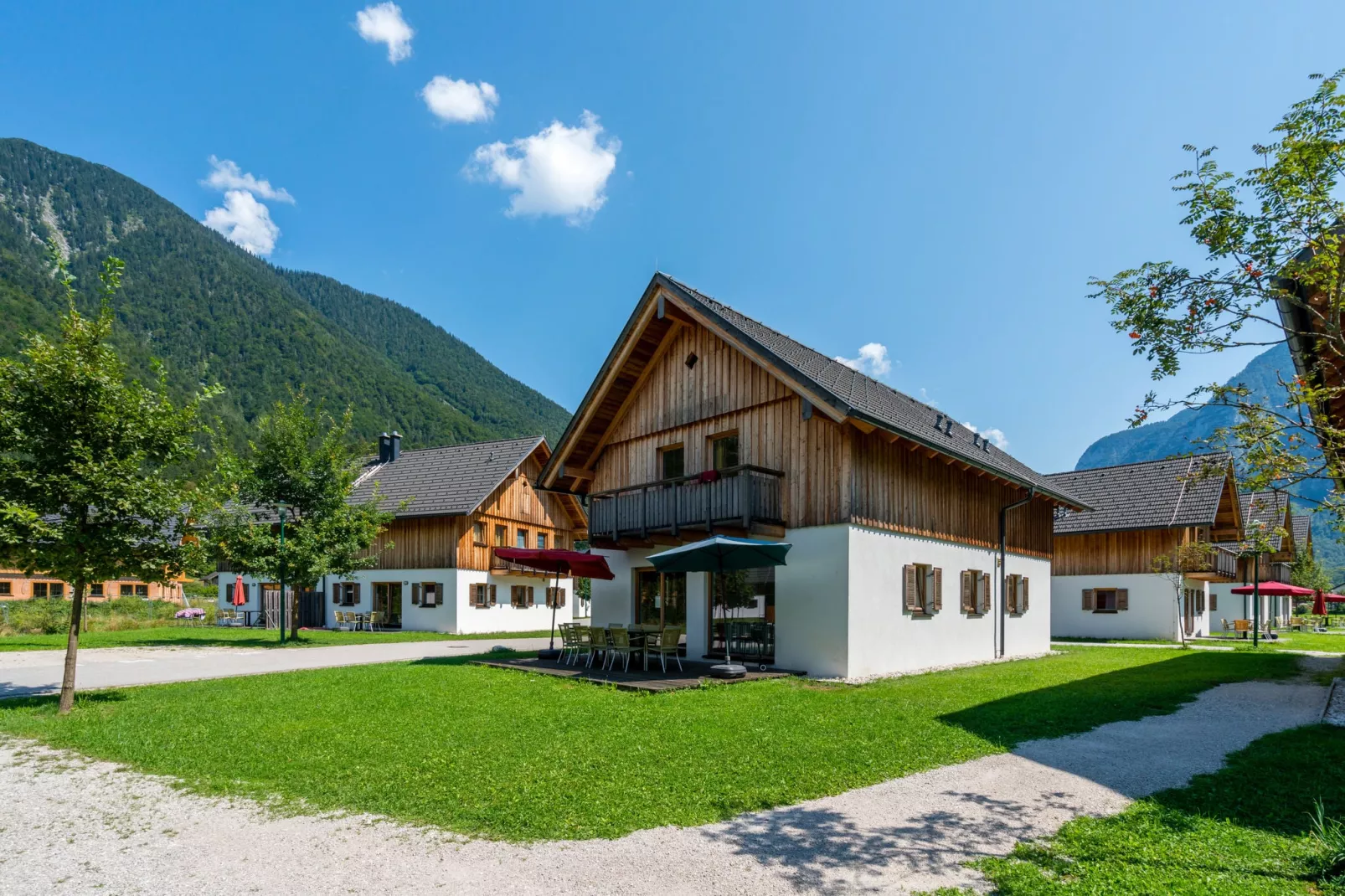 Luxe chalet met sauna in het Dachsteingebergte bij Hallstatt-Buitenkant zomer