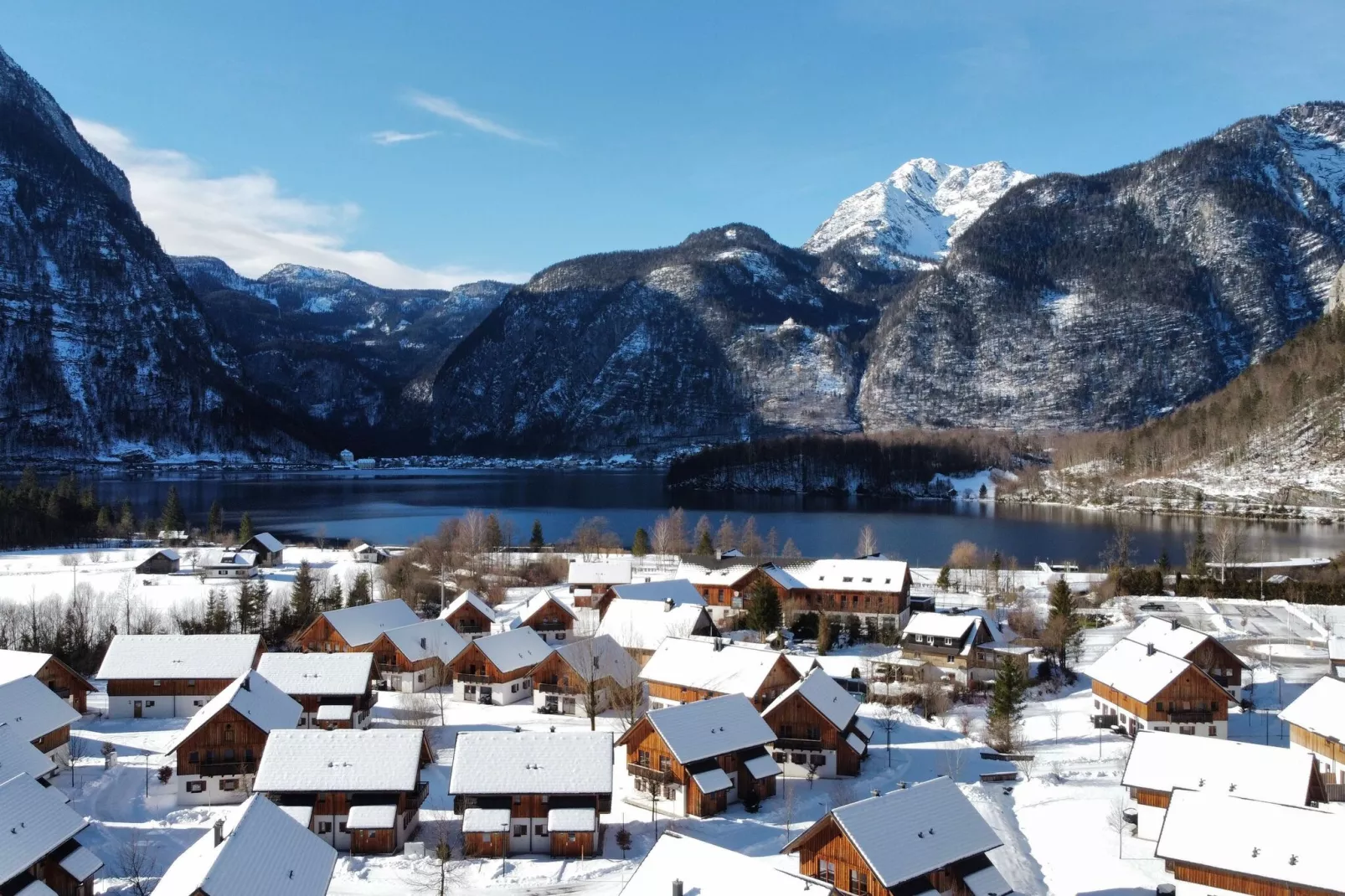 Luxe chalet met sauna in het Dachsteingebergte bij Hallstatt-Exterieur winter