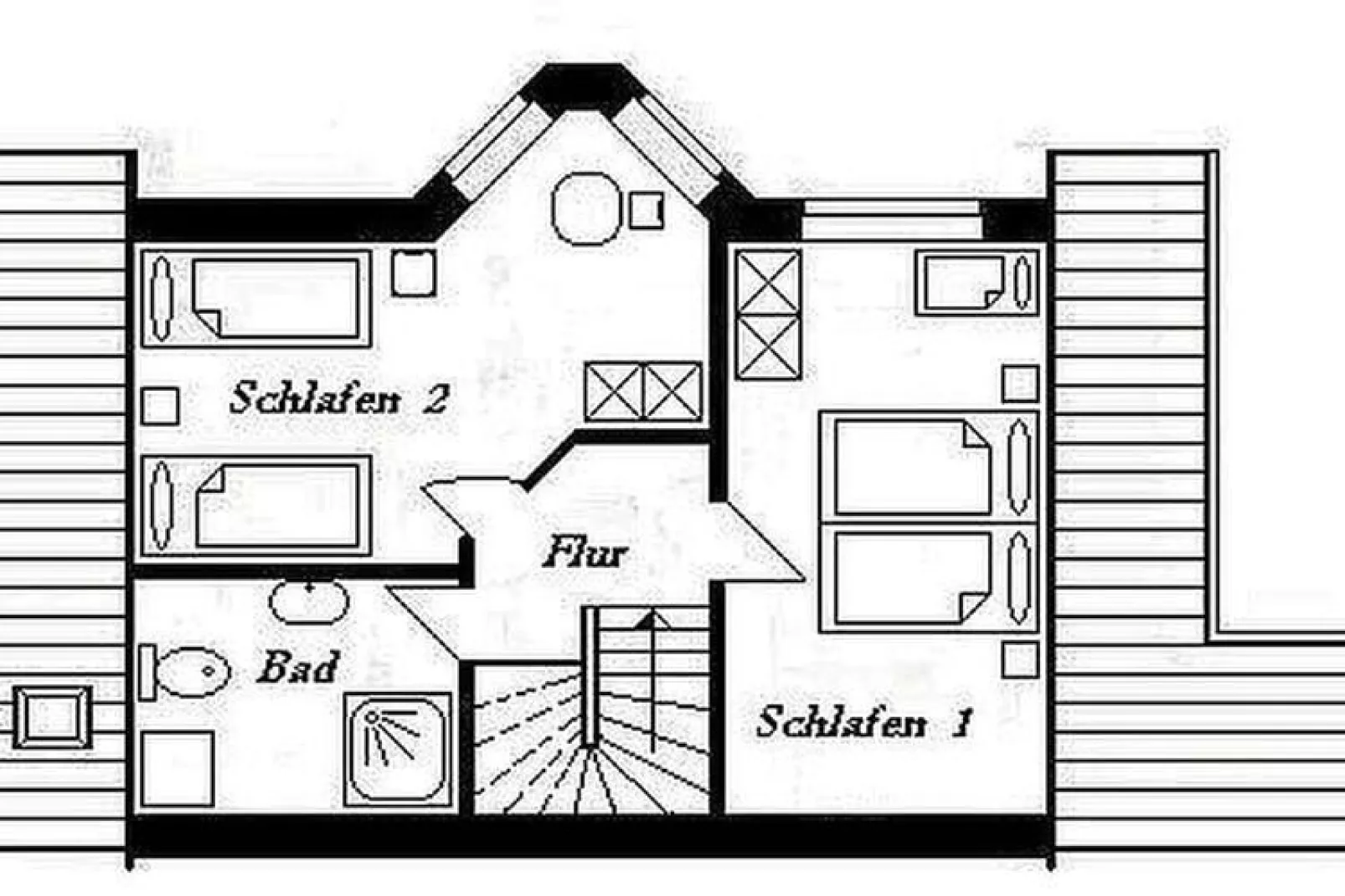 Doppelhaushälfte Friesenglück Neßmersiel-Plattegrond