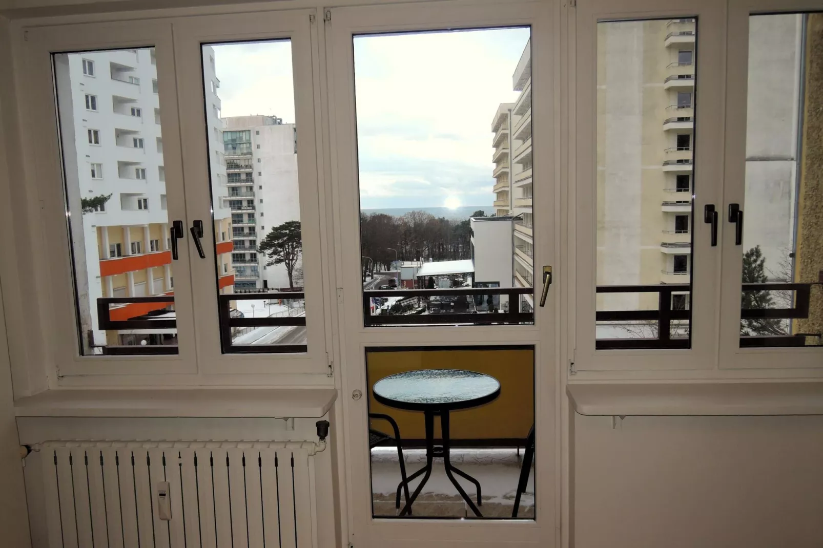 Apartament z widokiem na morze w Międzyzdrojach-Uitzicht winter