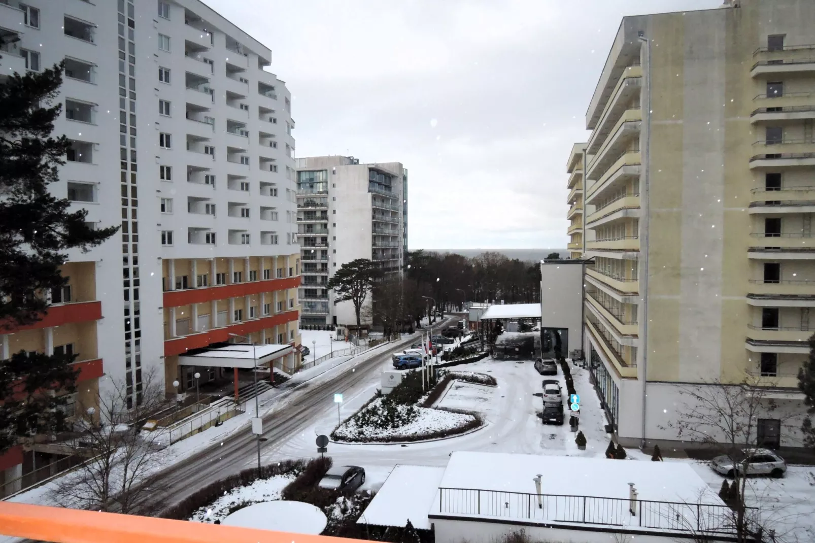 Apartament z widokiem na morze w Międzyzdrojach-Uitzicht winter