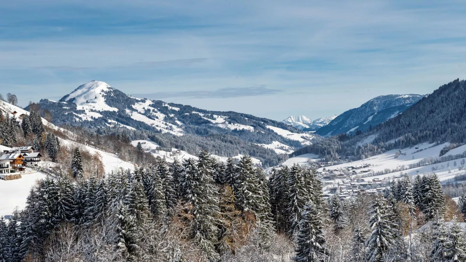 Chalet mit Traumausblick-Uitzicht winter