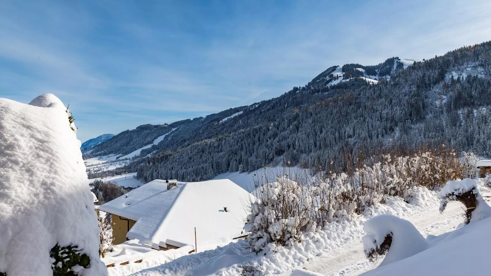 Chalet mit Traumausblick-Uitzicht winter