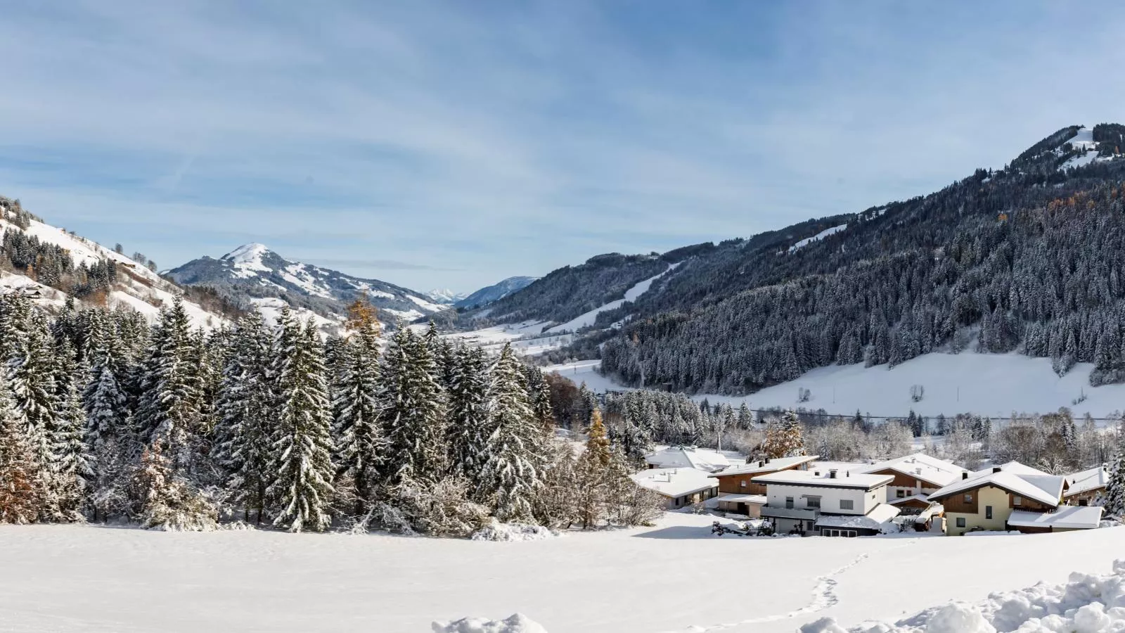 Chalet mit Traumausblick-Uitzicht winter