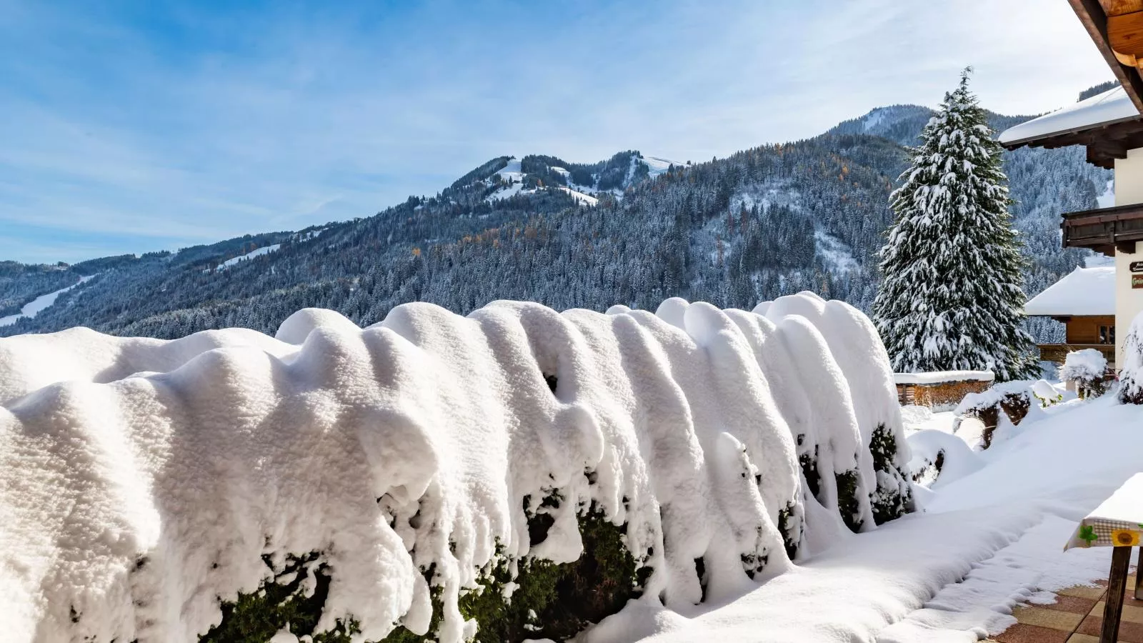 Blick auf Schatzberg-Uitzicht winter