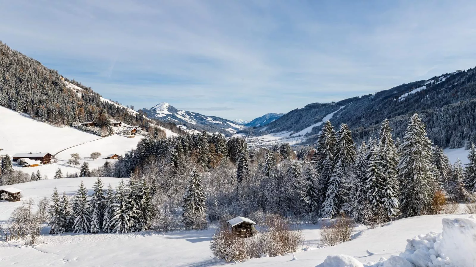 Blick auf Rosskopf-Uitzicht winter