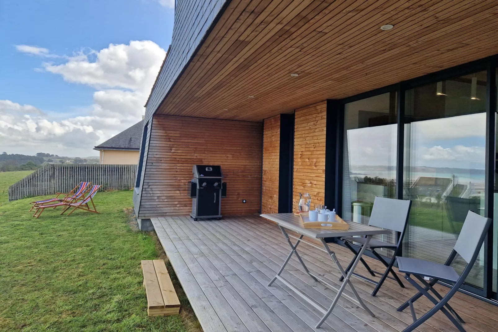 Villa d'architecte avec vue mer panoramique Locquirec-Terrasbalkon