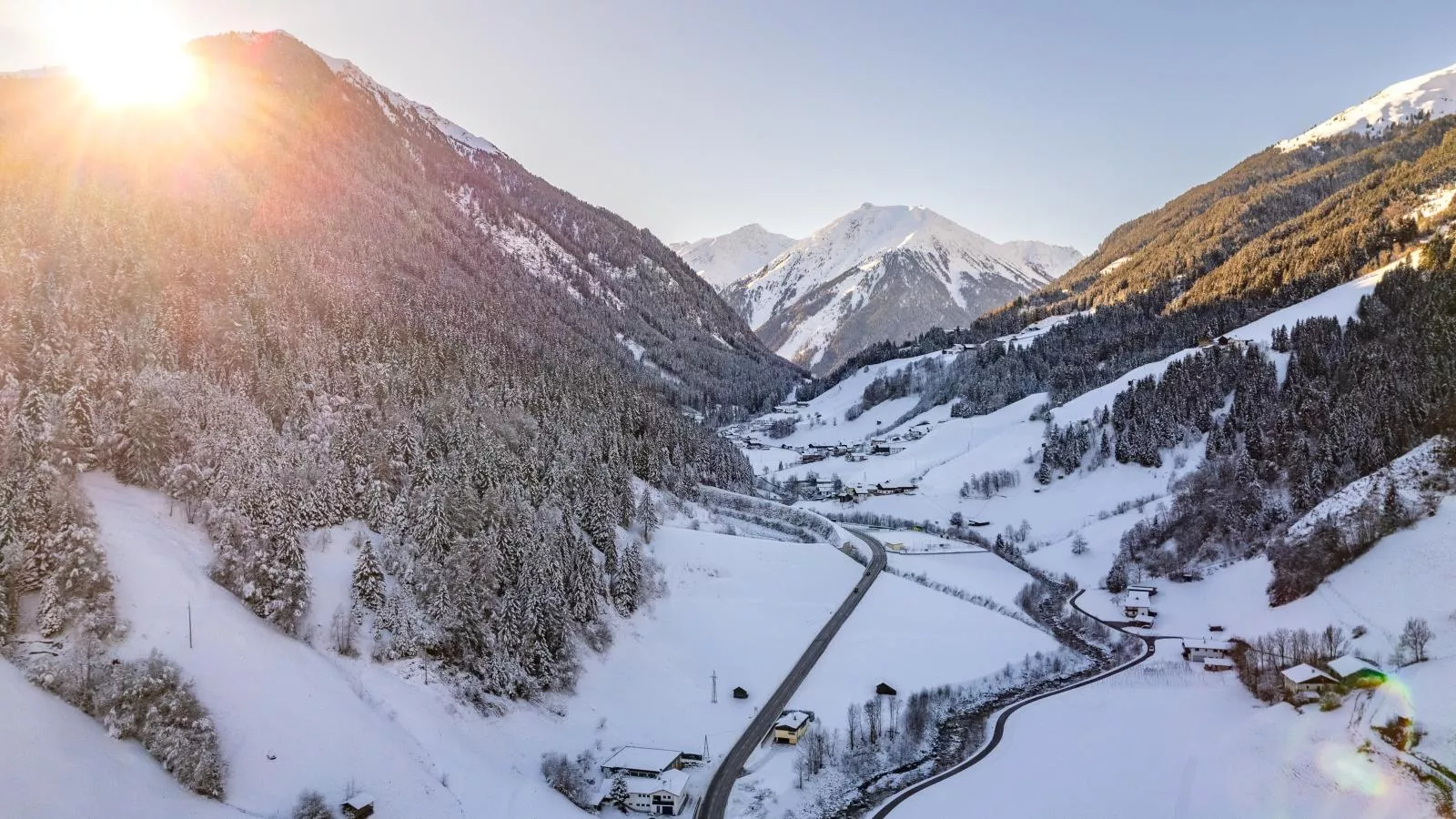 Chalet Bergglück-Gebied winter 1km