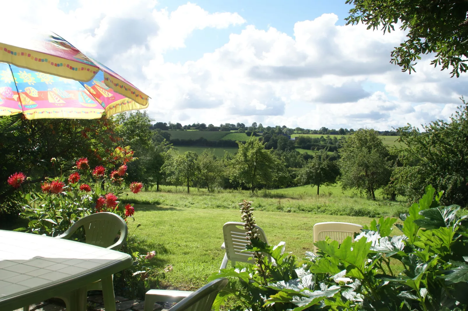 Maison de vacances Guilberville-Uitzicht zomer