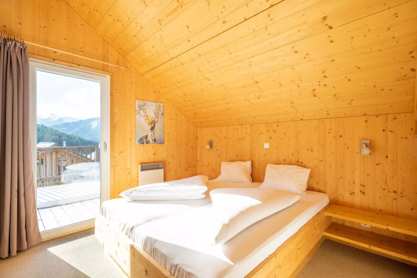 Luxe vakantiechalet in Steiermark met sauna-Slaapkamer