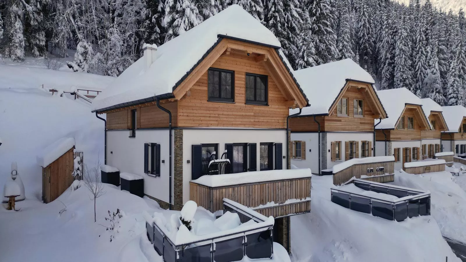 Chalet Hirschblick-Uitzicht winter